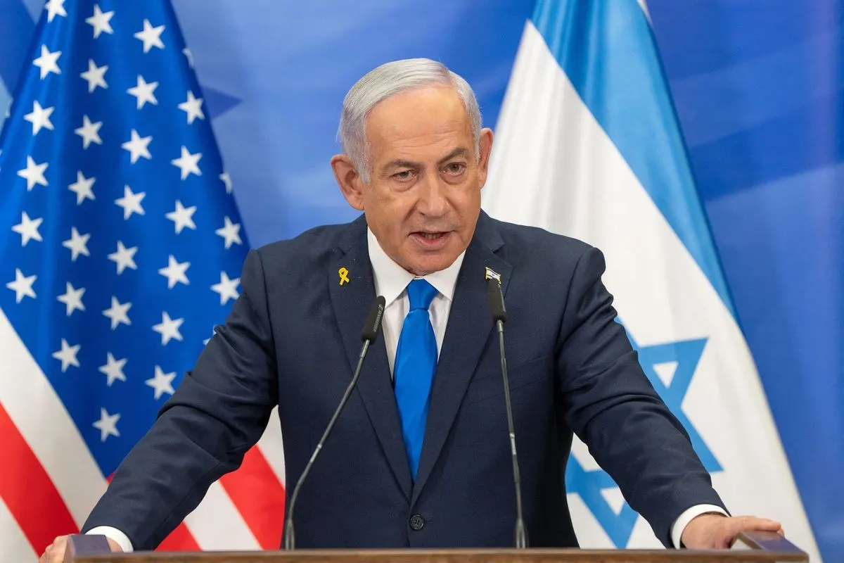Perdana Menteri Israel Benjamin Netanyahu saat melakukan konferensi pers bersama Menteri Luar Negeri Amerika Serikat Marco Rubio di Yerusalem, Minggu (16/2/2025). Inggris, Kanada, Australia, dan Portugal akui negara Palestina. Netanyahu menyebut langkah itu hadiah bagi Hamas dan ancam Palestina tak akan berdiri.